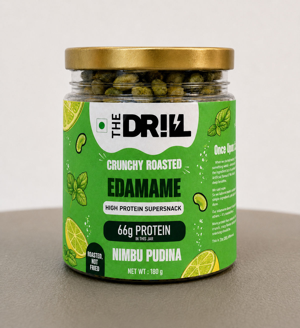 Family Pack : Roasted Edamame Nimbu Pudina (180g JAR)