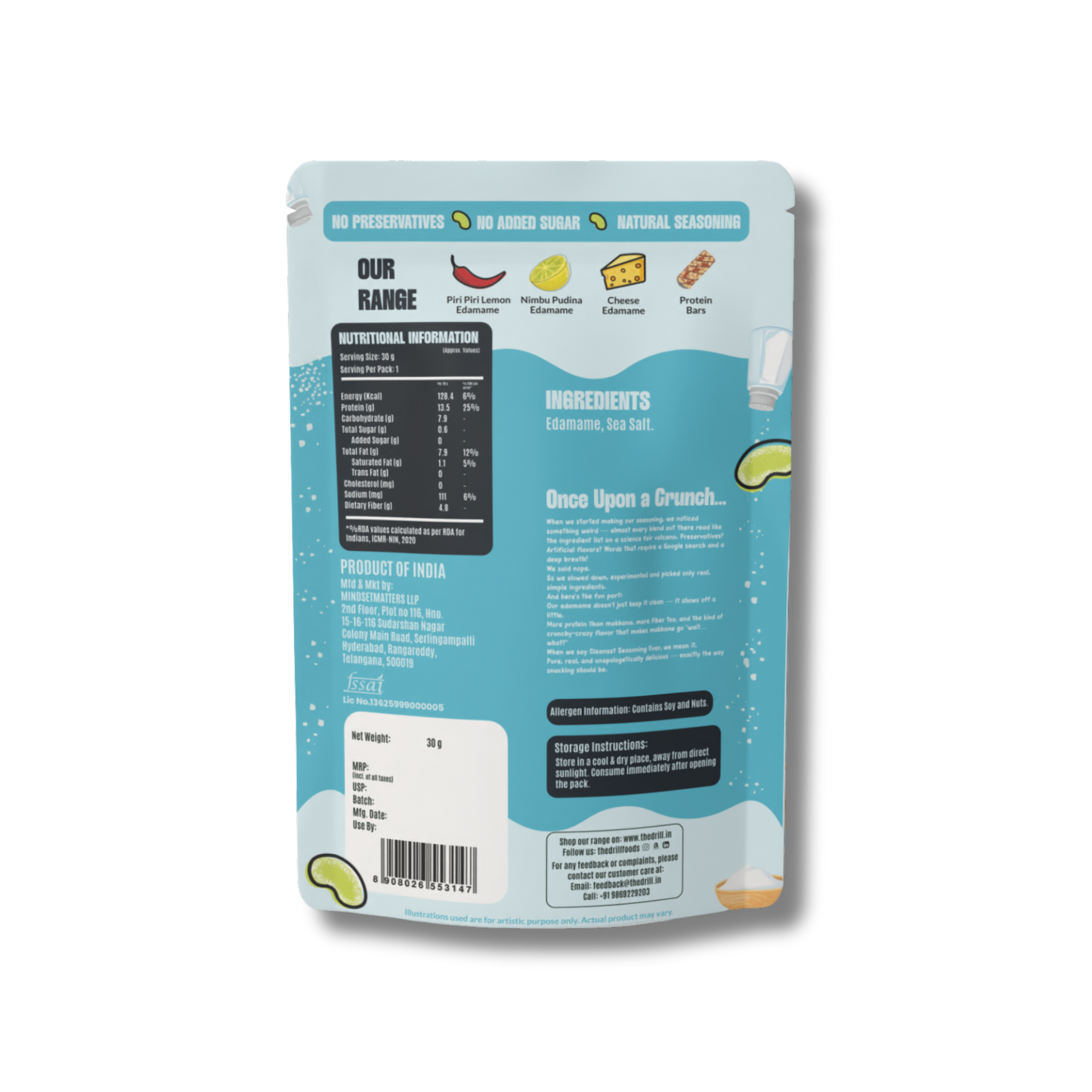 The Drill Crunchy Roasted Edamame - Sea Salt | Combo Pack