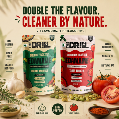 New Flavours Combo Pack  |  Tangy Tomato & Garlic-Herbs Roasted Edamame