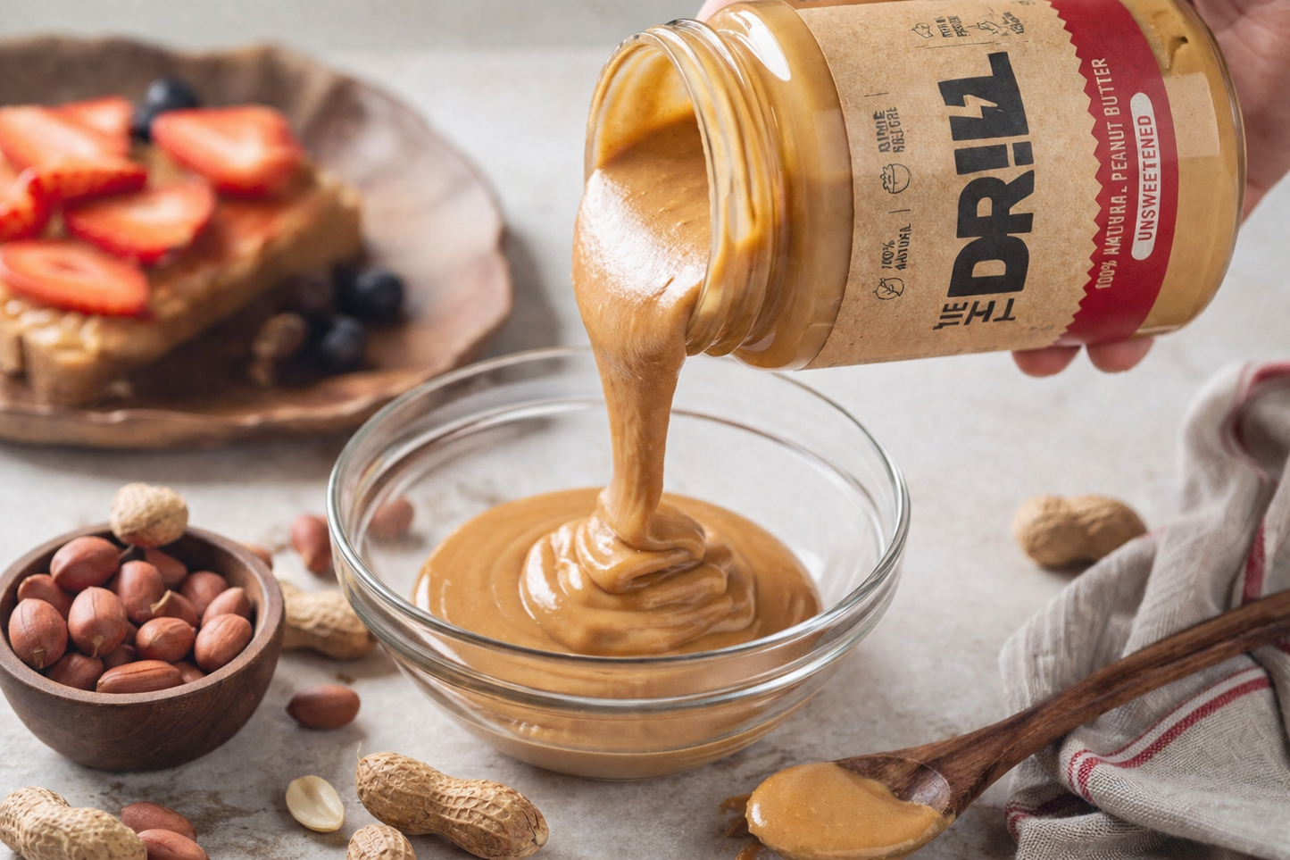 Unsweetened Purely Natural Peanut Butter Jar : 380 mL : 100% Light Roasted Peanuts