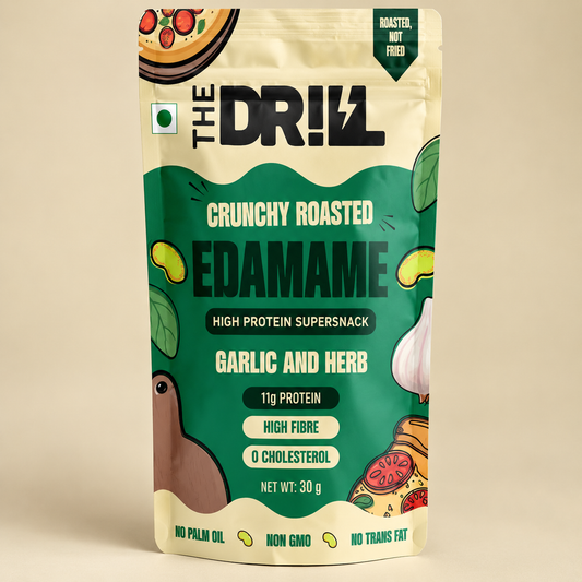 Combo Pack  | The Drill Crunchy Roasted Edamame - Garlic & Herbs