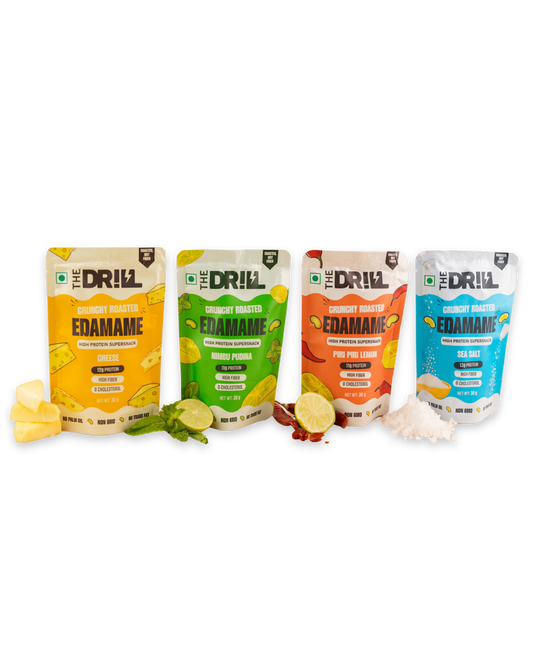 The Drill Crunchy Roasted Edamame Super Pack - 47g Protein | 18g Fiber