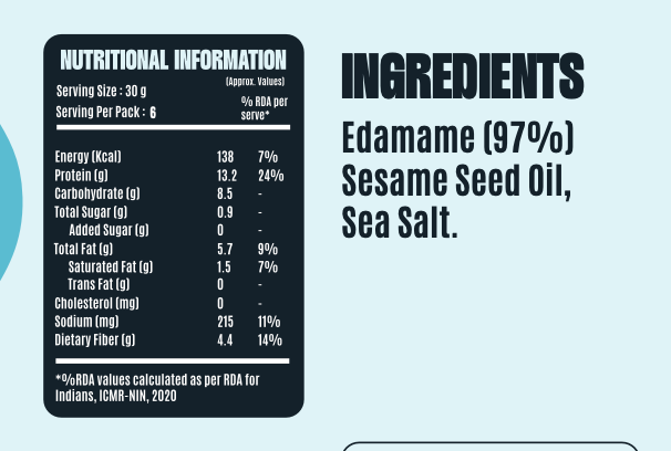 Family Pack : Roasted Edamame Sea Salt (180g JAR)