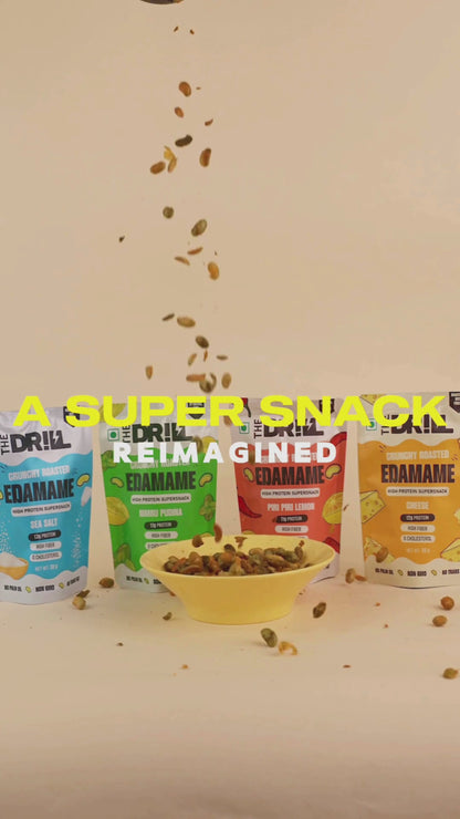 The Drill Crunchy Roasted Edamame Snack: Pack of 4