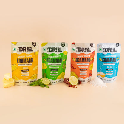 The Drill Crunchy Roasted Edamame Snack: Pack of 4